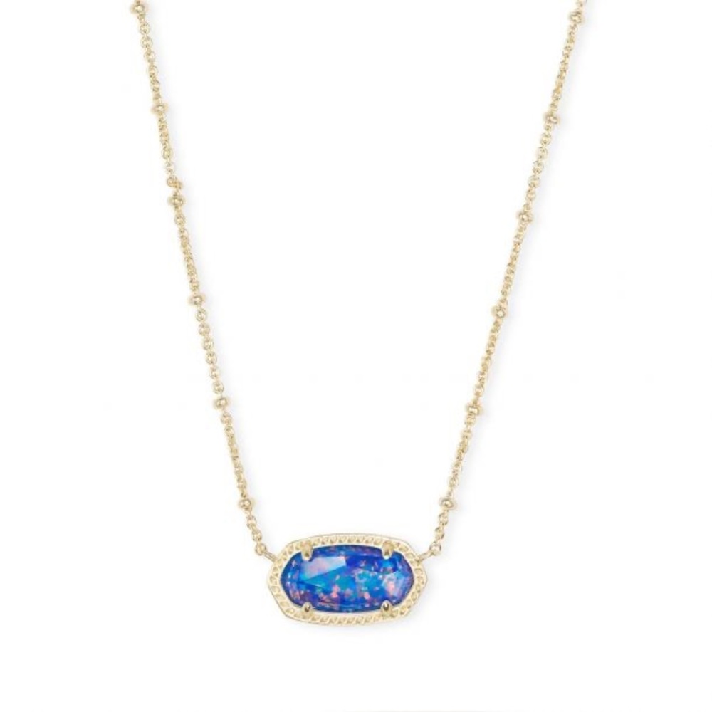 Kendra Scott Gold and Blue Pendant Necklace
